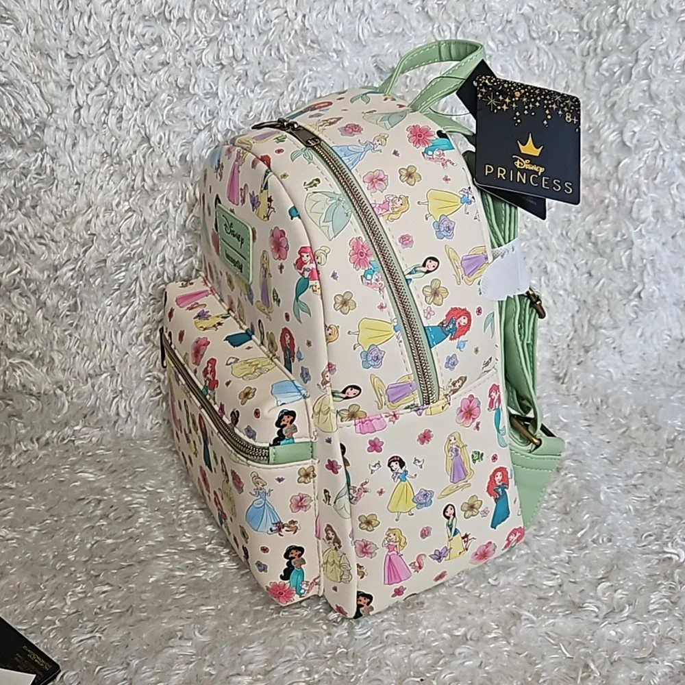 NWT Loungefly Disney Princesses mini backpack and zip coin cardholder - Picture 4 of 12